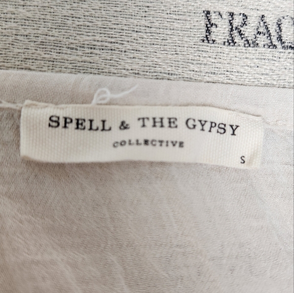 Spell Harmony Crochet Crop Peasant Blouse - Picture 11 of 15